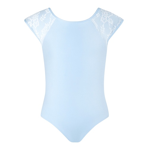 Energetiks Mila Cross-Back Lace Leotard; Baby Blue; Child Small
