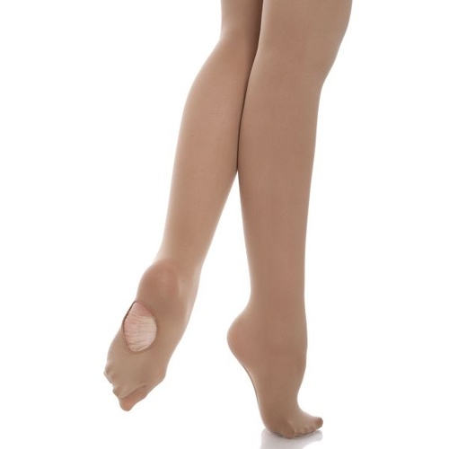 Energetiks Professional Compression Dance Tight Convertible; Beige; Child Large