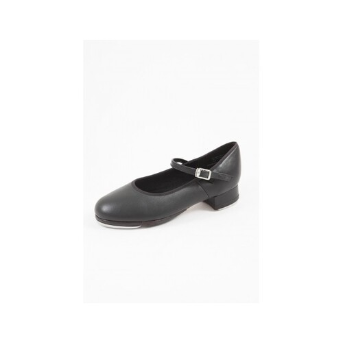 Slick Dancewear Classic Leather Buckle Tap Shoe Child 8; Black