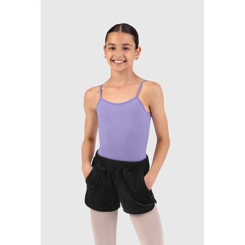Bloch Kelly Girls Velvet Short; Black; Girls 6
