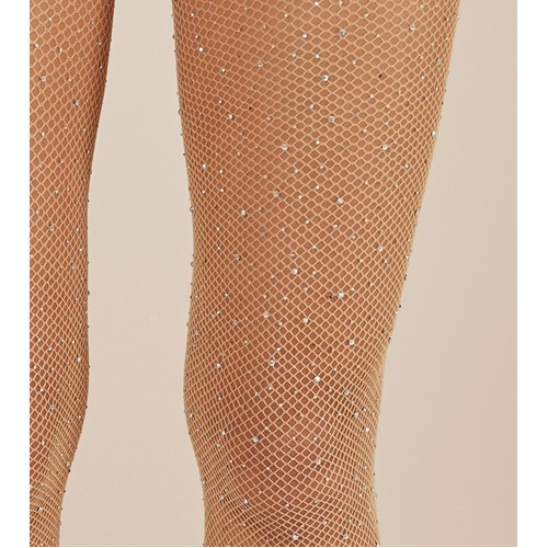 Fifi & Co Rhinestone Professional Fishnets; Light Tan; Adult Large/ X- Large 