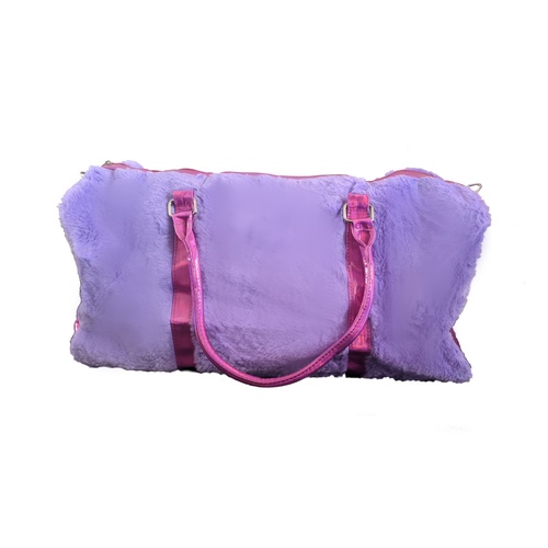 Fluffy Duffel Bag; Purple