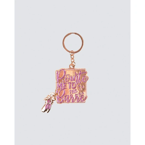 Energetiks Pointe Me To The Barre Key Ring; Pink Champagne