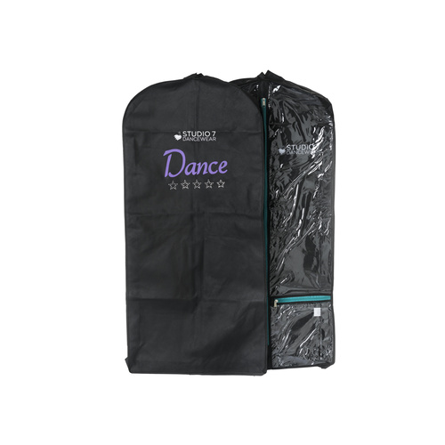 Studio 7 Garment Bag; Purple/ Black
