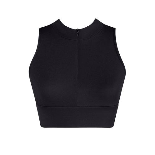 Energetiks Kity Zip Crop Top Adult XXX- Small; Black