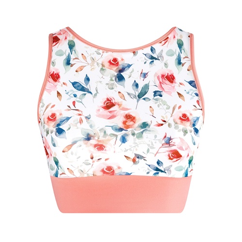 Energetiks Natalie 4-Way Crop Top; Coral Haze; Adult XXX- Small