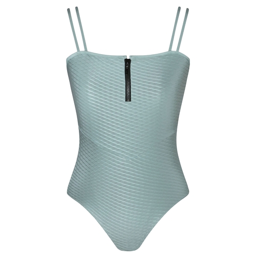 Energetiks Kara Zip Camisole Leotard Adult XXX- Small; Sea Mist