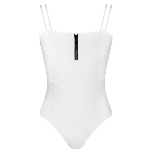 Energetiks Kara Zip Camisole Leotard Adult X- Small; White