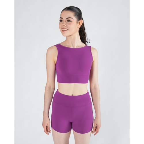 Energetiks Natalie Reversible Crop Top; Berry; Child Small
