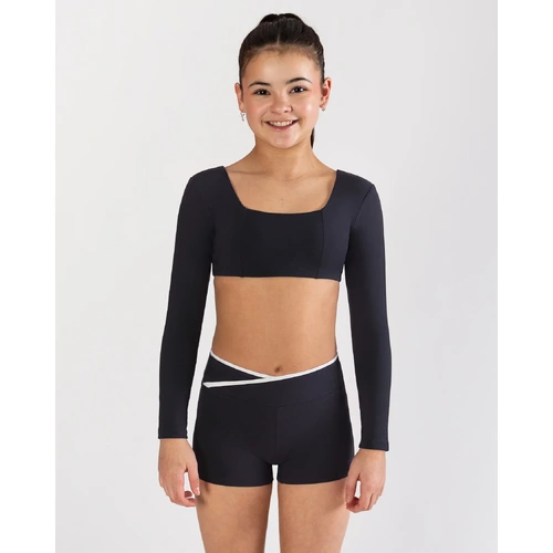 Energetiks Astrid Long Sleeve Crop; Black; Child Small