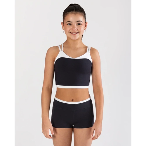 Energetiks Colette Crop Singlet; Black; Child Small