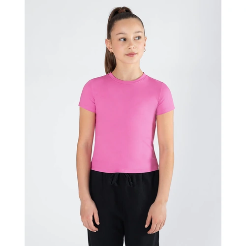 Olympia Fitted Tee; Pink Blossom; Child X- Small 