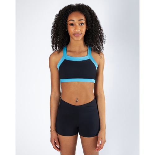 Energetiks Remi Twist Crop Top; Black; Child X- Small