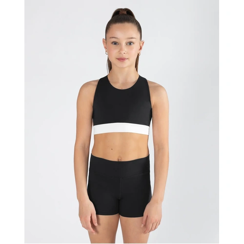 Skyler Crop Top; Black; Child X- Small