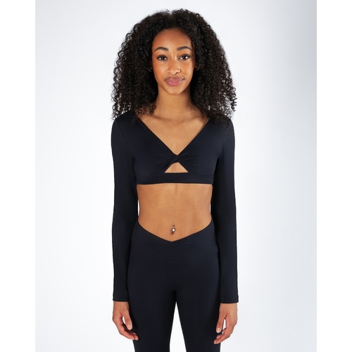Energetiks Avery Long-Sleeve Crop; Black; Child X- Small