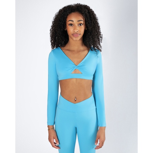 Energetiks Avery Long-Sleeve Crop; Sky Blue; Child Small
