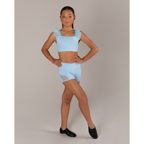 Energetiks Ruby Mesh Crop Top Child X- Small; Baby Blue