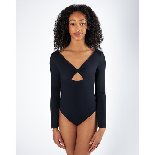 Energetiks Avery Long-Sleeve Leotard; Child X- Small; Black