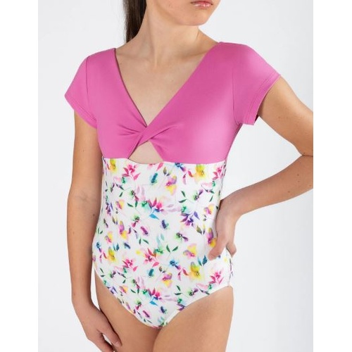 Energetiks Avery Cap Sleeve Leotard; Bloom; Child X- Small