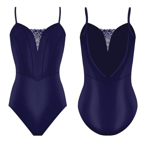 Danse De Paris Antoinette Leotard Adult X- Small; Midnight