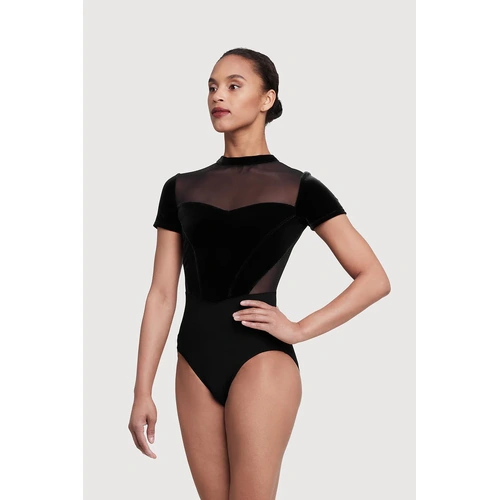 Bloch Gia Womens Cap Sleeve Leotard; Black; Adult Petite