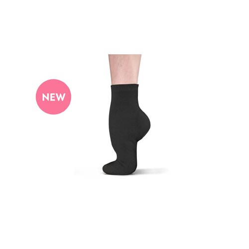 MDM Transit Contemporary Dance Sock Adult 6; Black