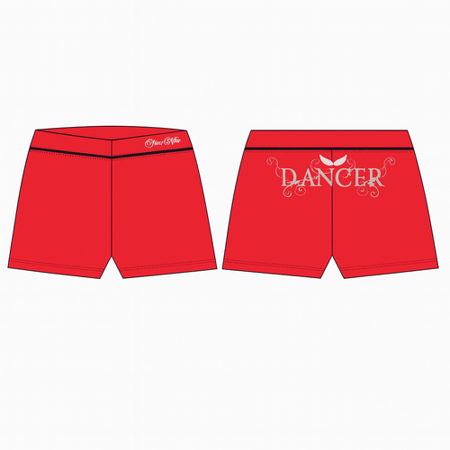Mad Ally Dancer Shorts Child 10; Red