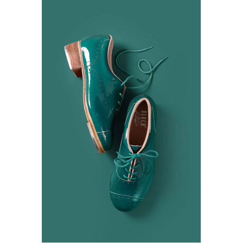 Bloch Jason Samuels Smith Womens Patent Tap Shoe Adult 8; Verdigris