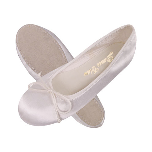 White Dyeable Satin Ballet Shoes Full Sole Child 4