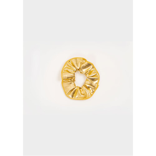 Studio 7 Nylon Metallic Scrunchie; Metallic Gold