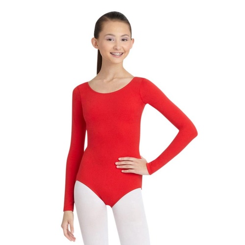 Capezio Long Sleeve Leotard Adult Small; Red