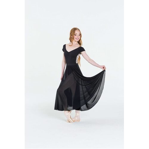 Studio 7 Rehearsal Mesh Skirt Child Small; Black