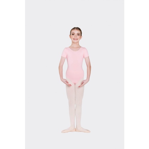 Studio 7 Premium Short Sleeve Leotard Child X- Small; Ballet Pink