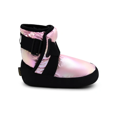 Capezio Glam warm up booties; Metallic Light Pink; Adult Medium