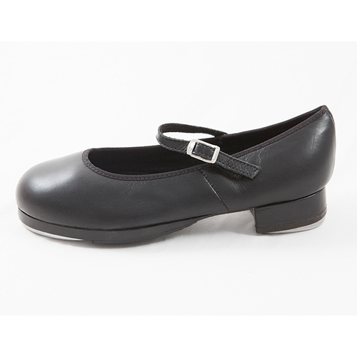 Slick Dancewear Pro Leather Buckle Tap Shoe Adult 3; Black