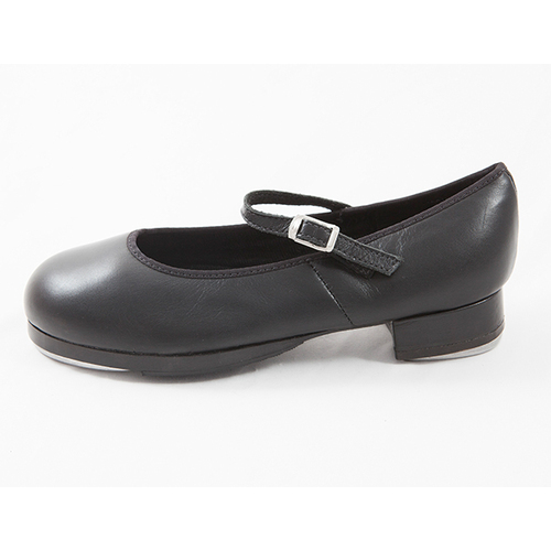 Slick Dancewear Pro Leather Buckle Tap Shoe Adult 8; Black