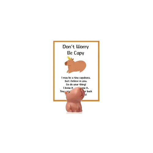 Inspirational Cards with Toy Capybara