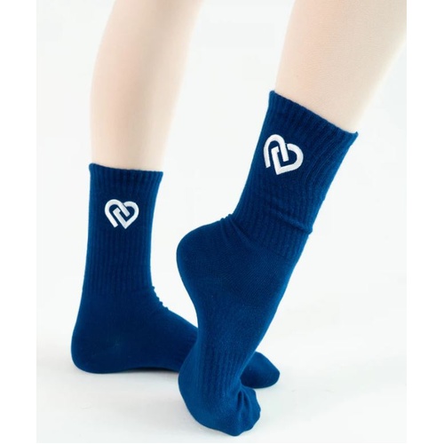 Claudia Dean Crew Socks Child 12-6; Navy