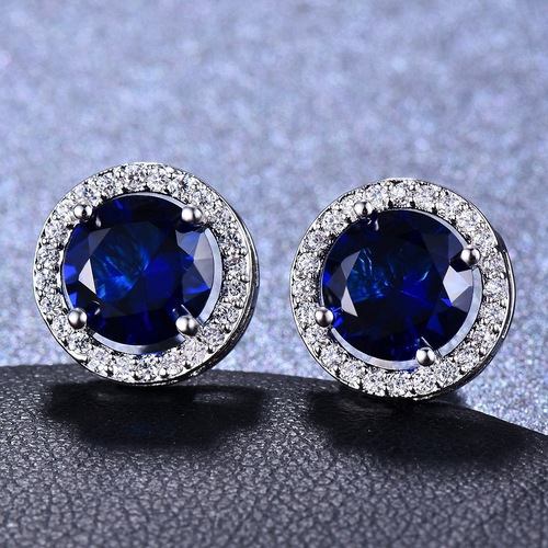 10mm Earrings Sapphire