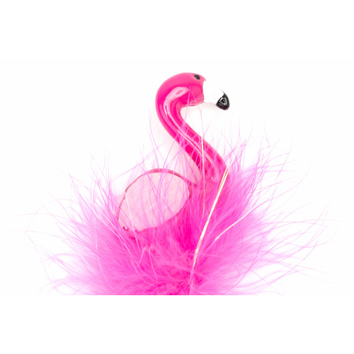 Mad Ally Flamingo Fluffy Pen; Hot Pink