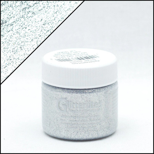 Glitter Shoe Paint; Silver Sparkle