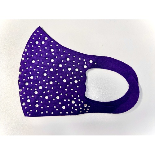 Mad Ally Child Diamante Face Mask Jupiter; Purple
