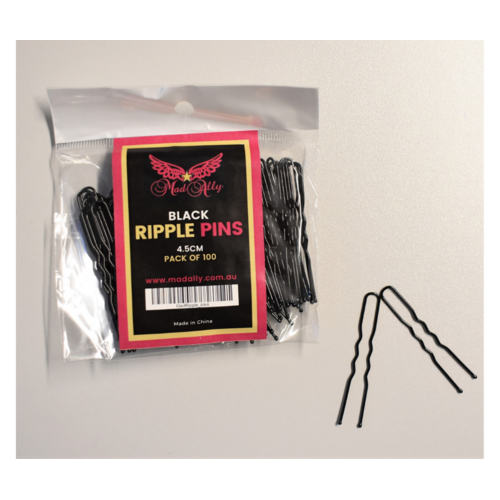 Mad Ally Ripple Pins Black 4.5cm
