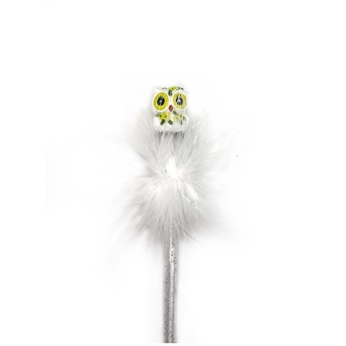 Mad Ally Owl Fluffy Pen; White