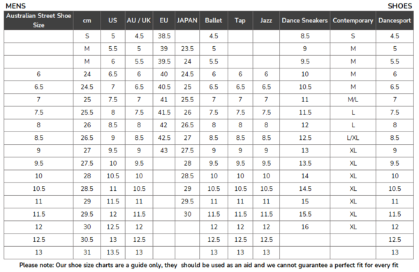 Bloch Bloch Shoes Bloch Mens Shoes Size Guide