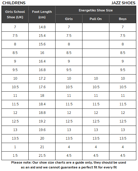 Jazz Shoes Size Chart | peacecommission.kdsg.gov.ng